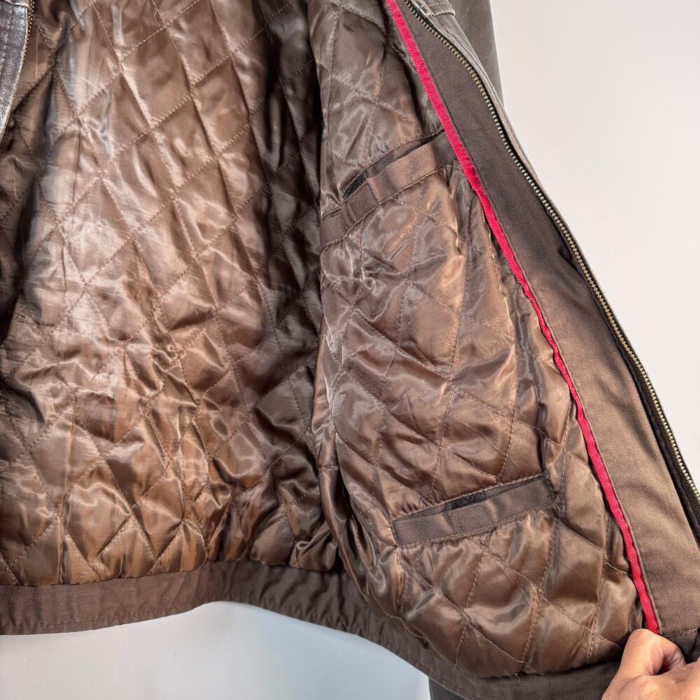 Saddlebred Men's L Leather Bomber style Jacket - Picture 5 of 7